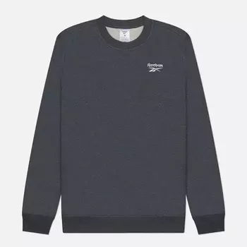 Мужская толстовка Reebok Identity Small Logo Fleece Crew, цвет серый, размер XL