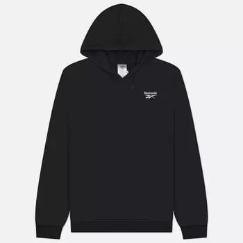 Мужская толстовка Reebok Identity Small Logo Fleece Hoodie, цвет чёрный, размер L