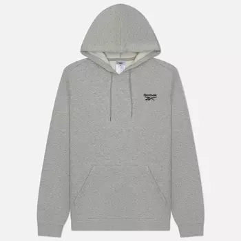 Мужская толстовка Reebok Identity Small Logo Fleece Hoodie, цвет серый, размер S