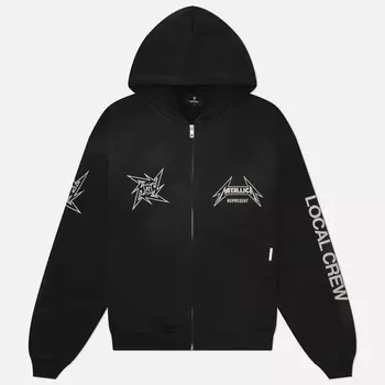 Мужская толстовка REPRESENT x Metallica Local Crew Zip-Thru Hoodie, цвет чёрный, размер L