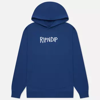 Мужская толстовка RIPNDIP Rubber Logo Hoodie, цвет синий, размер S