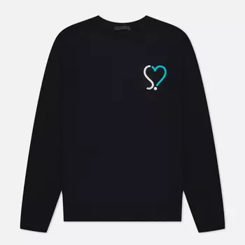 Мужская толстовка SOPHNET. Heart Crew Neck, цвет чёрный, размер L