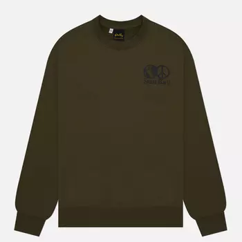 Мужская толстовка Stan Ray World Peace Crew Neck, цвет оливковый, размер XXL
