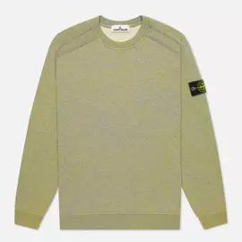 Мужская толстовка Stone Island Dust Colour Treatment Crew Neck, цвет жёлтый, размер L