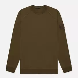 Мужская толстовка Stone Island Ghost Piece Crew Neck Stretch Fleece, цвет оливковый, размер S