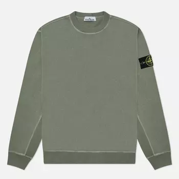 Мужская толстовка Stone Island Malfile Fleece Old Effect, цвет зелёный, размер L