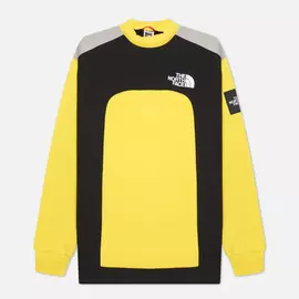 Мужская толстовка The North Face Black Box Cut And Sew Crew, цвет жёлтый, размер S
