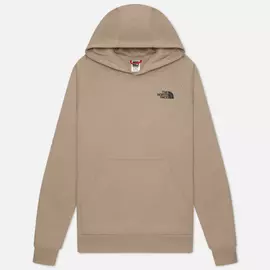 Мужская толстовка The North Face Raglan Red Box Hoodie, цвет бежевый, размер XXS