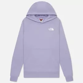 Мужская толстовка The North Face Raglan Red Box Hoodie, цвет фиолетовый, размер XL