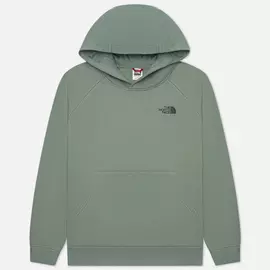 Мужская толстовка The North Face Raglan Red Box Hoodie, цвет зелёный, размер XL