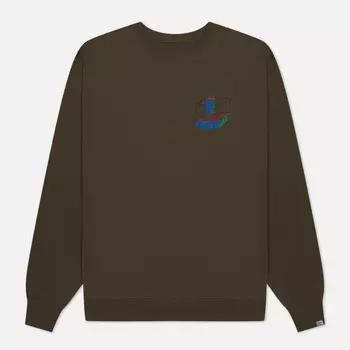 Мужская толстовка thisisneverthat Cube Crew Neck, цвет оливковый, размер M
