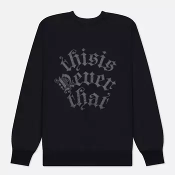 Мужская толстовка thisisneverthat Fortuna Applique Crew Neck, цвет чёрный, размер L