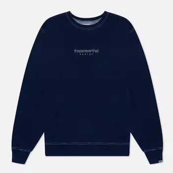 Мужская толстовка thisisneverthat Indigo Dyed Crew Neck, цвет синий, размер S