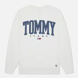 Мужская толстовка Tommy Jeans ABO Collegiate Crew Neck, цвет белый, размер S