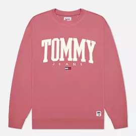 Мужская толстовка Tommy Jeans ABO Collegiate Crew Neck, цвет розовый, размер L
