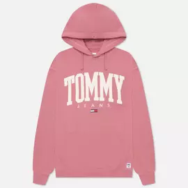 Мужская толстовка Tommy Jeans ABO Collegiate Hoodie, цвет розовый, размер M