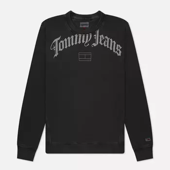Мужская толстовка Tommy Jeans Relaxed Grunge Arch Crew Neck, цвет чёрный, размер XXXL