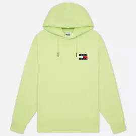 Мужская толстовка Tommy Jeans Tommy Badge Relaxed Hoody, цвет зелёный, размер M
