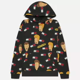 Мужская толстовка Tommy Jeans x Beavis And Butthead Hoodie, цвет чёрный, размер S