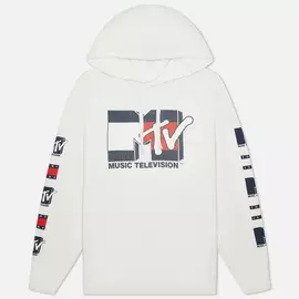 Мужская толстовка Tommy Jeans x MTV Hoodie, цвет белый, размер M