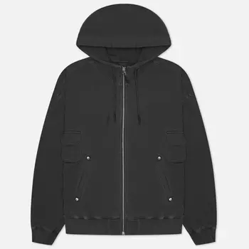 Мужская толстовка UNAFFECTED Overdyed 4P Hoodie Zip Up, цвет серый, размер M