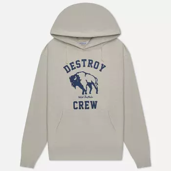 Мужская толстовка Uniform Bridge Destroy Buffalo Hoodie, цвет бежевый, размер XL