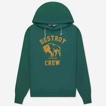 Мужская толстовка Uniform Bridge Destroy Buffalo Hoodie, цвет зелёный, размер L
