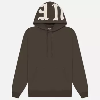 Мужская толстовка uniform experiment Chenille Hoodie, цвет оливковый, размер S