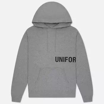 Мужская толстовка uniform experiment Logo Hoodie, цвет серый, размер S