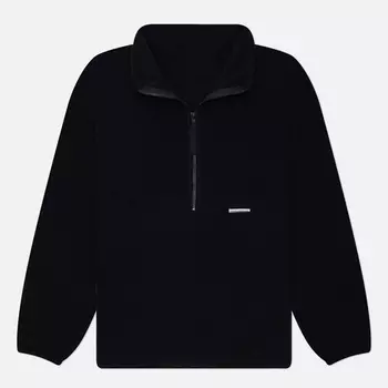 Мужская толстовка uniform experiment Polartec Wind Pro Fleece Half Zip, цвет чёрный, размер XL