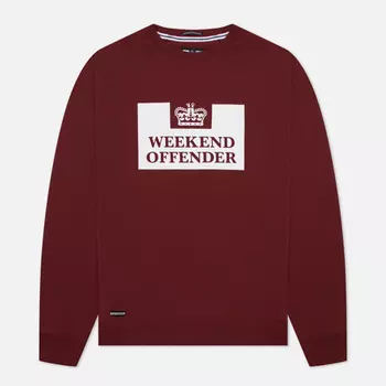 Мужская толстовка Weekend Offender Penitentiary AW21, цвет бордовый, размер XXL