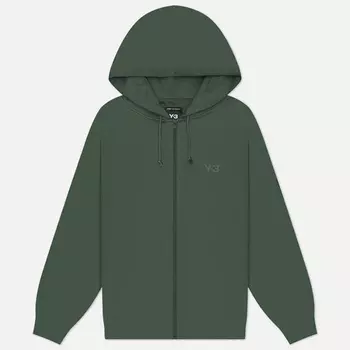 Мужская толстовка Y-3 French Terry Zip Hoodie, цвет зелёный, размер M
