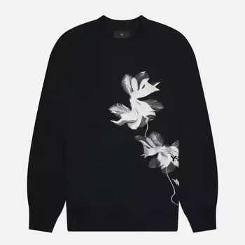 Мужская толстовка Y-3 Graphic French Terry Crew, цвет чёрный, размер M