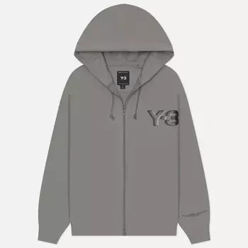 Мужская толстовка Y-3 Logo Zip Hoodie, цвет серый, размер M