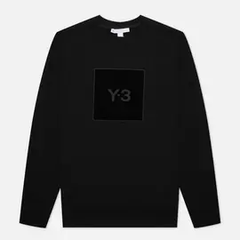 Мужская толстовка Y-3 Square Graphic Logo Crew Neck, цвет чёрный, размер XL