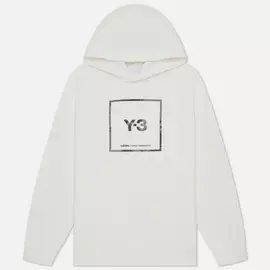 Мужская толстовка Y-3 Square Label Graphic Hoodie, цвет белый, размер S