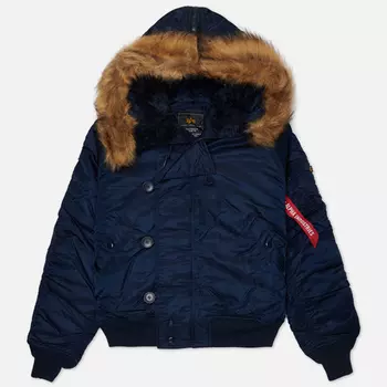 Мужская зимняя куртка Alpha Industries N-2B Short Waist Parka, цвет синий, размер M