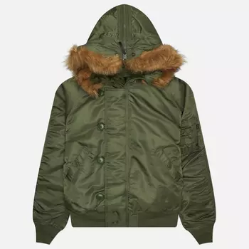 Мужская зимняя куртка Alpha Industries N-2B Short Waist Parka, цвет оливковый, размер XXL