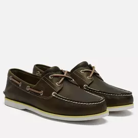 Мужские ботинки Timberland 2-Eye Classic Leather, цвет оливковый, размер 45 EU