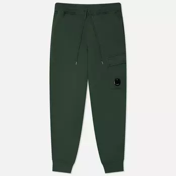 Мужские брюки C.P. Company Cotton Diagonal Fleece Cargo Resist Dyed, цвет зелёный, размер XXL