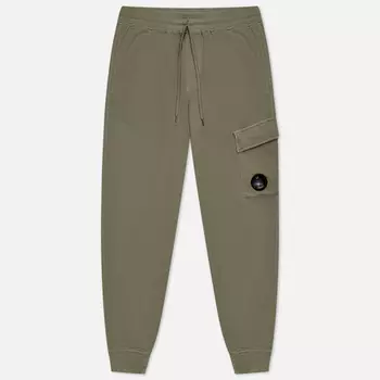 Мужские брюки C.P. Company Cotton Fleece Cargo, цвет зелёный, размер M