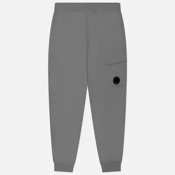 Мужские брюки C.P. Company Diagonal Raised Fleece Cargo Cuffed Leg, цвет серый, размер M