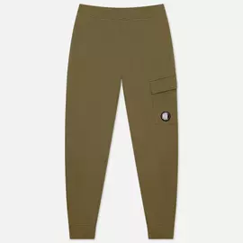Мужские брюки C.P. Company Diagonal Raised Fleece, цвет зелёный, размер S