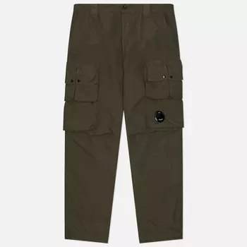 Мужские брюки C.P. Company Flatt Nylon Cargo Side Pockets, цвет оливковый, размер 48