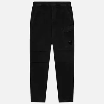 Мужские брюки C.P. Company Moleskin Regular Cargo, цвет чёрный, размер 52