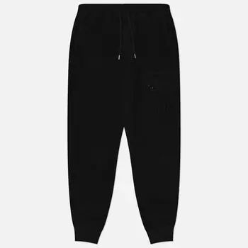 Мужские брюки C.P. Company Reverse Brushed & Emerized Diagonal Fleece Mixed, цвет чёрный, размер L