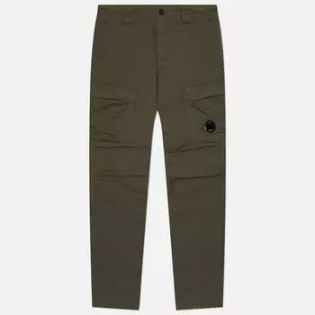 Мужские брюки C.P. Company Stretch Sateen Ergonomic Cargo, цвет оливковый, размер 54