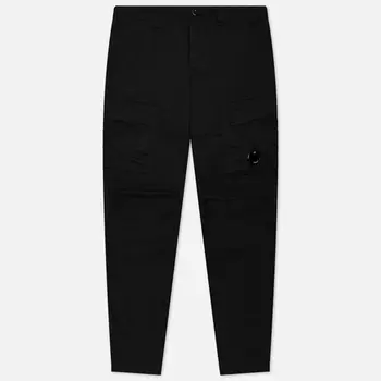 Мужские брюки C.P. Company Stretch Sateen Ergonomic Cargo, цвет чёрный, размер 56