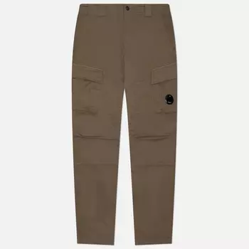 Мужские брюки C.P. Company Stretch Sateen Ergonomic Lens Double Cargo, цвет коричневый, размер 48