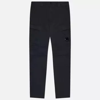 Мужские брюки C.P. Company Stretch Sateen Ergonomic Lens Zip Cargo, цвет чёрный, размер 48